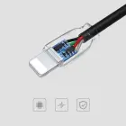 Remax Suji RC-134i datu pārraides un uzlādes vads | USB-A uz Lightning | 10W | 1m | melns Foto 3