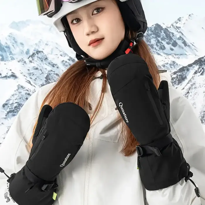 Qunature Full Length Ski Gloves Size M - Black Фото 2
