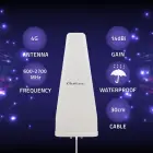 Qoltec 4G LTE DUAL antenna | 14dBi | omnidirectional | outdoor Foto 2