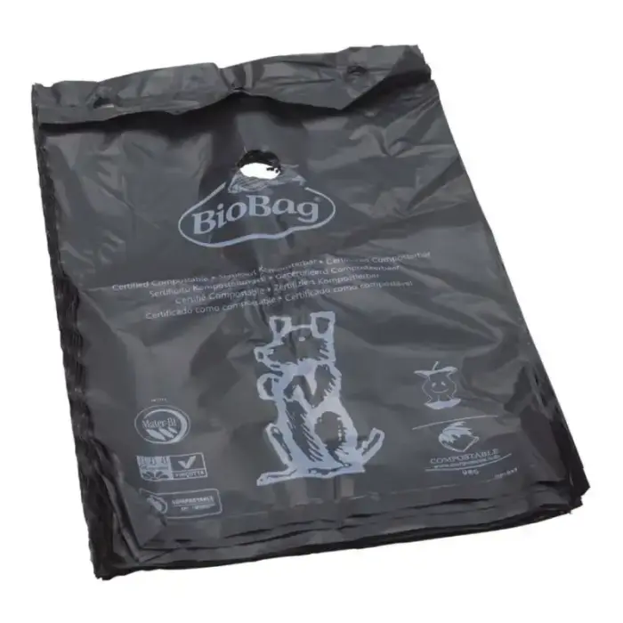 Suņu ekskrementu maisi kompostējami BioBag Dog on box (50 gab. kastē) 20mkr. 20x32cm melni  Foto 2