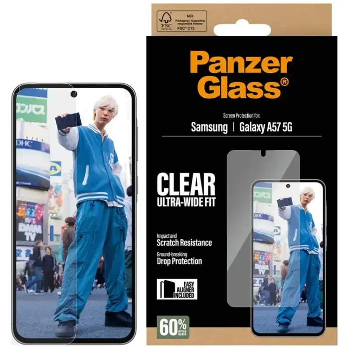 PanzerGlass Ultra-Wide Fit Tempered Glass for Samsung Galaxy A57 5G Foto 2