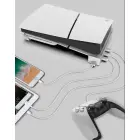 iPega P5S008 Horizontal Stand with USB HUB for PS5 Slim/PS5 Pro White Photo 5