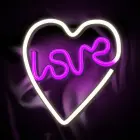 Neon LED Light LOVE HEART purple white NNE02 Neolia Фото 4