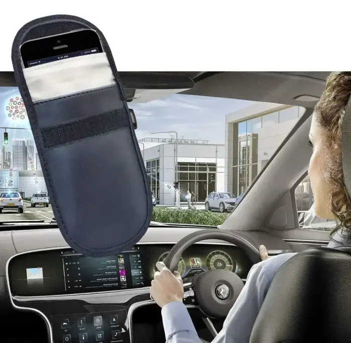 Anti-theft case for car keys blocking radio waves Keyless Faraday Box cover Faraday cage 14 cm with 10 cm black Фото 13