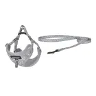 Dogness walking set leash+harness for dog (light gray) Photo 1