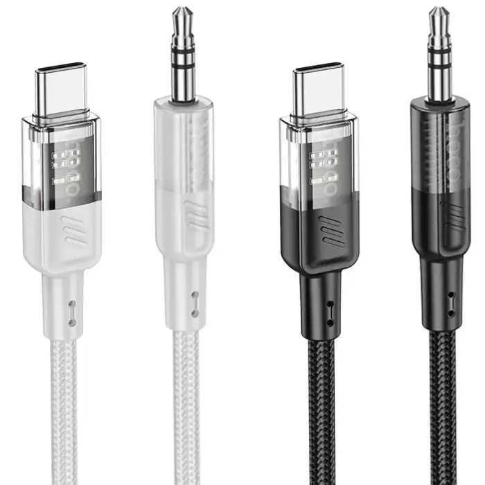 Cable AUX Jack 3,5 mm to USB C Hoco 1,2 m UPA27 black Photo 4