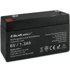 Qoltec AGM battery | 6V | 1.3Ah | Maintenance-free | Efficient| LongLife | for UPS, scale, cash register Фото 1