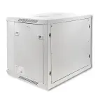 Qoltec RACK Cabinet 19" | 9U | 600 x 500 x 450 | Tempered doors | Hanging | Steel case | Lock | Grey Foto 4
