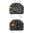 Qoltec Monolith voltage converter 1200 MS Wave |12V to 230V | 600/1200W | USB Photo 8