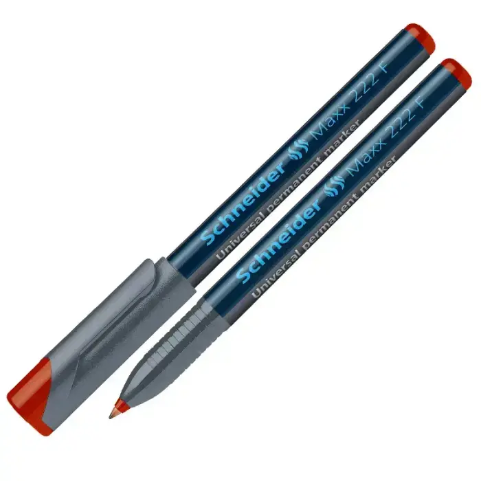 Noturīgais marķieris SCHNEIDER kodoskopa plēvēm OHP Maxx 222F, 0.7mm, sarkans Photo 2