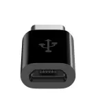 Fusion Universāls Adapteris Micro USB uz Type-C (USB-C) USB Savienojums Melns Foto 2