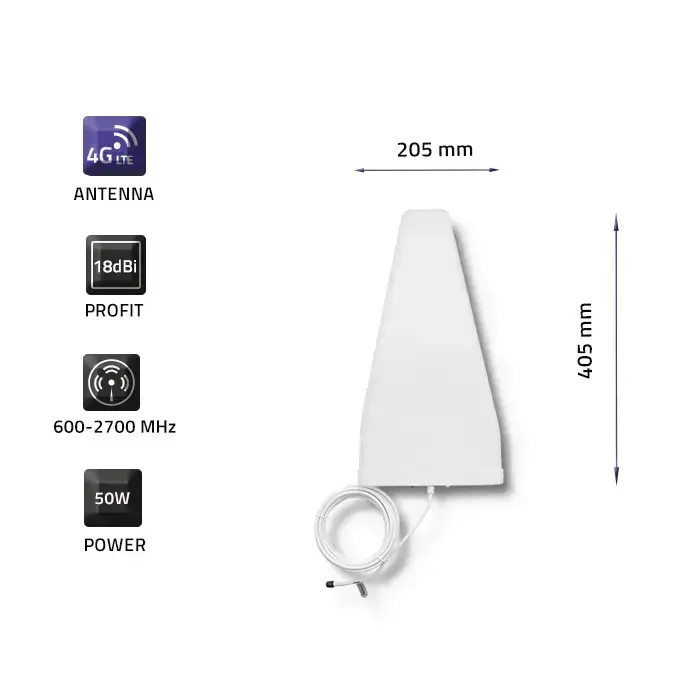 Qoltec 4G LTE Antenna | 18 dBi | Outdoor Фото 3