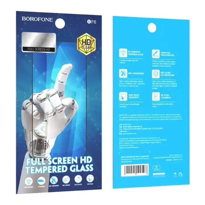 Borofone Tempered glass BF6 Diamond Armor Full Screen HD for Iphone 15 Pro - 10 pieces Foto 9