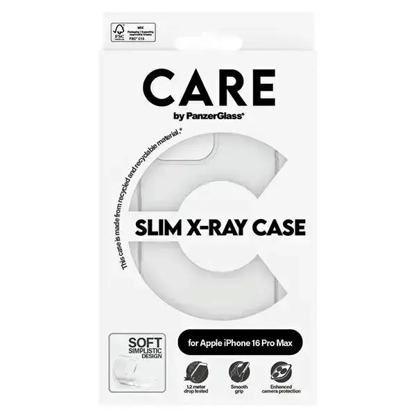 CARE by PanzerGlass X-Ray Soft Basic Case iPhone 16 Pro Max 6.9" przezroczysty|transparent 1444 Photo 4