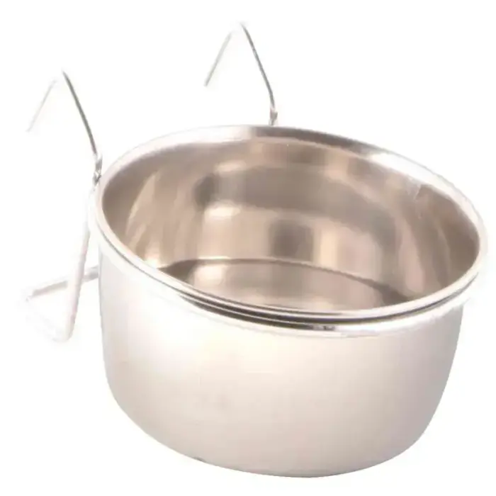 Bļoda putniem : Trixie, nerūsējošā tērauda bļoda ar turētāju, 150ml, 7cm Photo 2