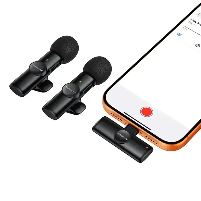 Borofone Lavalier wireless microphone BFK16A Winner Type C black - 2 pieces Photo 2