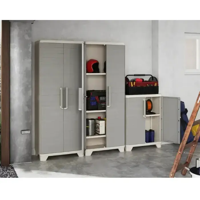 Linear Wood Base Cabinet 68x39x90cm light beige/light gray Photo 3