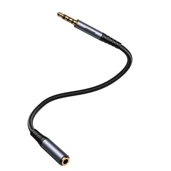Joyroom stereo audio cable AUX 3.5 mm mini jack (male) - mini jack (female) 1.2 m black (SY-A09) Photo 5