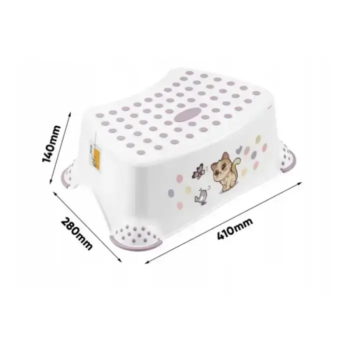 Step stool Tomek “Cats” 40.5x28.5x14cm white Photo 3