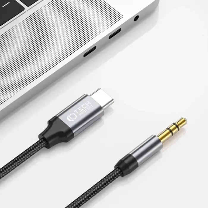 Tech-Protect UltraBoost audio USB-C | 3.5mm mini jack cable 1 m - black Photo 3