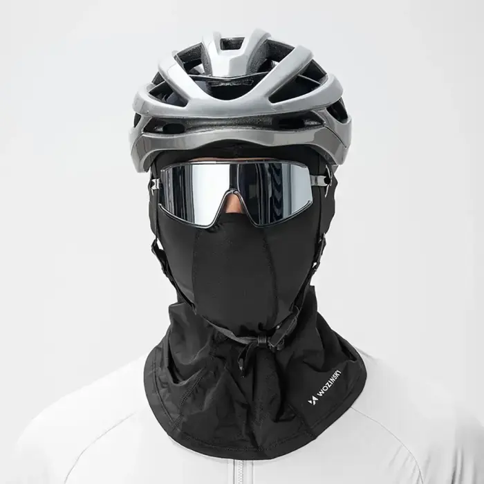 Wozinsky WKM-02B Balaclava Face Mask Motorcycle Bicycle Balaclava with Glasses Holes - Black Foto 12