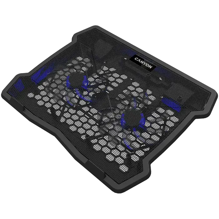 CANYON NS03, Cooling stand dual-fan with 2x2.0 USB hub, support up to 10”-15.6” laptop, ABS plastic and iron, Fans dimension:125*125*15mm(2pcs), DC 5V, fan speed: 800-1000RPM, size:340*265*30mm, 435g Photo 3