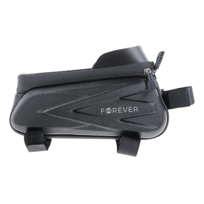 Waterproof bike frame bag with shell sides and phone holder Forever Outdoor black Photo 2