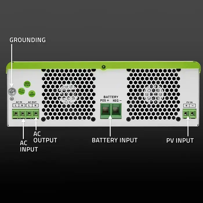 Qoltec Hybrid Solar Inverter Off-Grid  3500W | 100A | 24V| MPPT | Sinus | Wi-Fi optional | Power factor 1.0  Фото 8