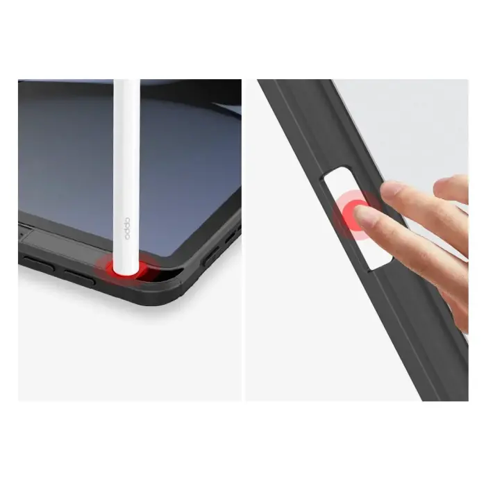 Dux Ducis Toby Armored Flip Smart Case for Oppo Pad with Stylus Holder Black Photo 5
