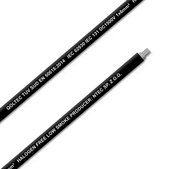 Qoltec Photovoltaic solar cable | 6mm² |  100m | black Foto 4