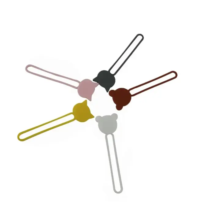 Silicone cable reel - yellow Foto 3