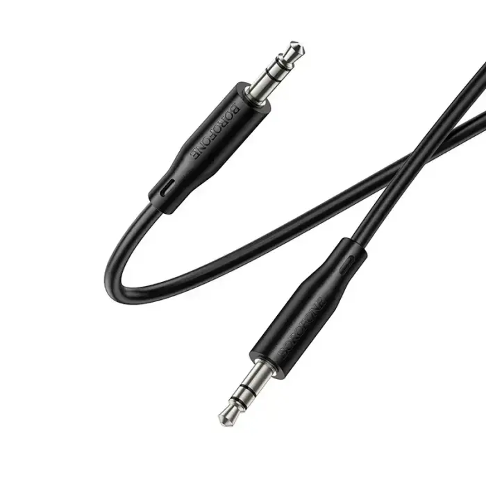 Borofone Cable AUX BL26 Standard - jack 3,5mm to jack 3,5mm - 1 metre black Photo 2