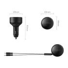 Orico Dual Stretch 60W USB-C Car Charger with Two Retractable USB-C + Lightning Cables - Black Foto 2