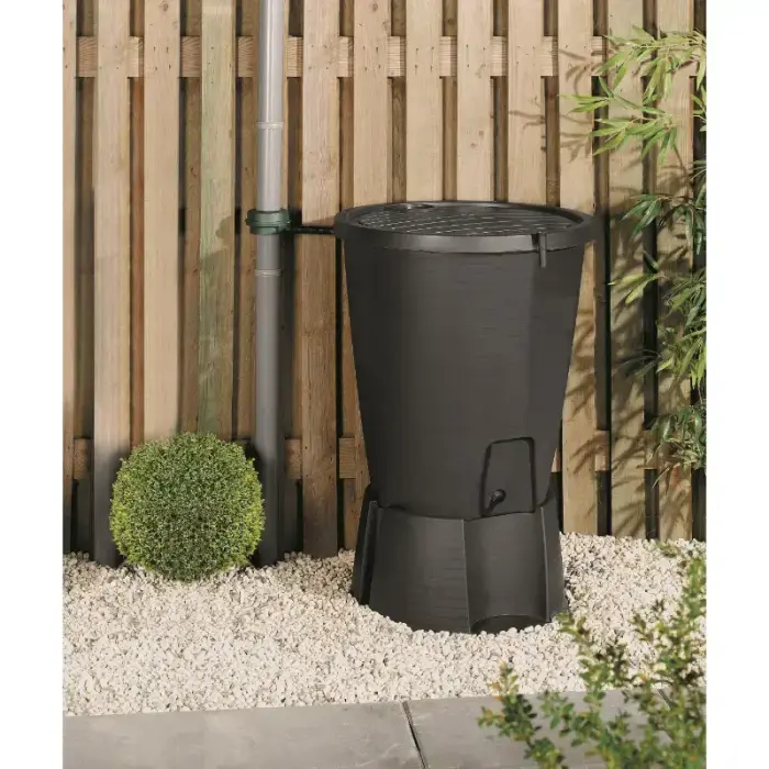 Ūdens muca Indigo Water Butt + Base 200L pelēka Foto 3