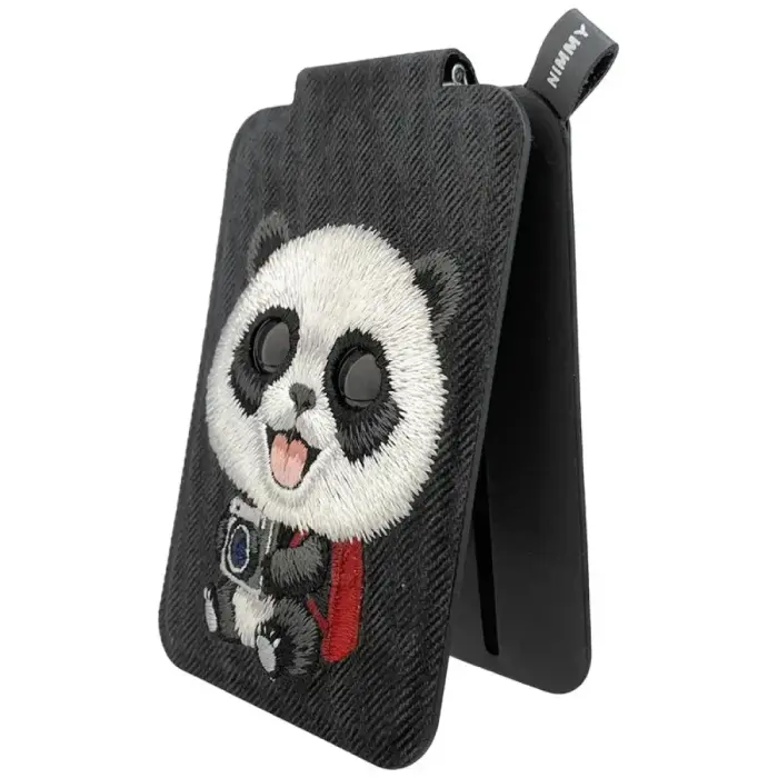 Magnetic phone wallet stand  Nimmy New Big-Eye Cute Pets 2.0 Panda black Photo 2