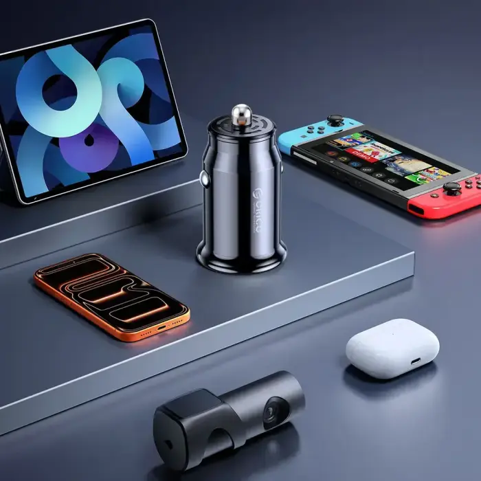 Orico PowerMini 30W USB-C + USB-A Car Charger - Black Foto 5