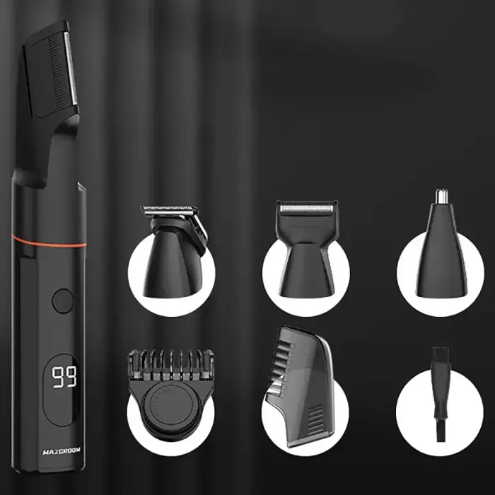 MAXGROOM LK-881 multifunctional trimmer with replaceable tips - black Foto 4