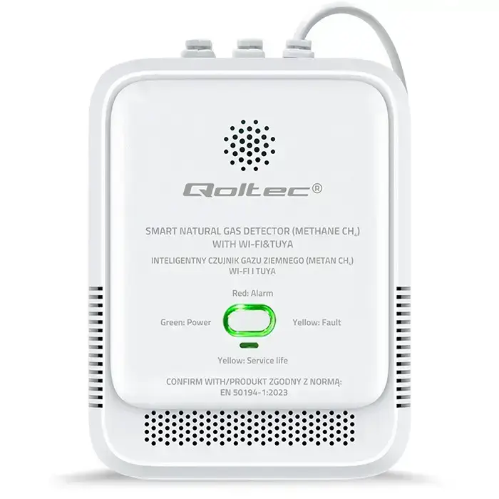 Qoltec Certified Natural Gas Leak Sensor | CH4 detector | NG | Tuya | Wi-Fi | 85dB alarm | LED  Photo 11