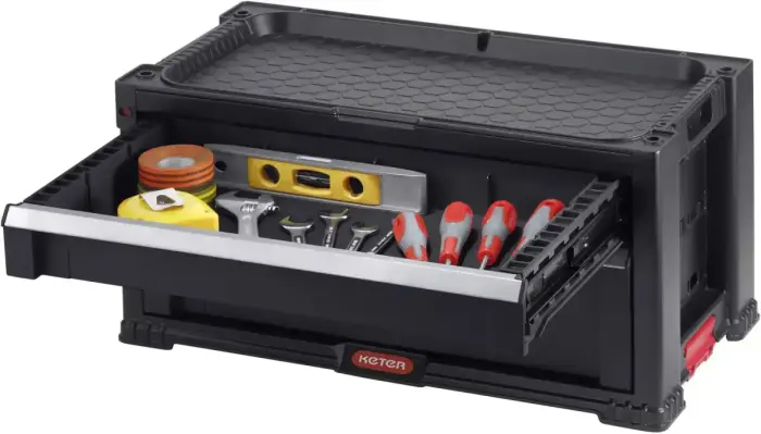 Instrumentu lāde ar 3 atviktnēm Drawers Tool Chest 56,2x28,9x26,2cm Foto 6