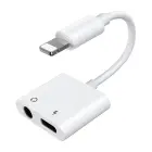 Joyroom Lightning - Lightning | 3,5 mm mini jack headphone adapter audio and charging white (S-Y104) Photo 2