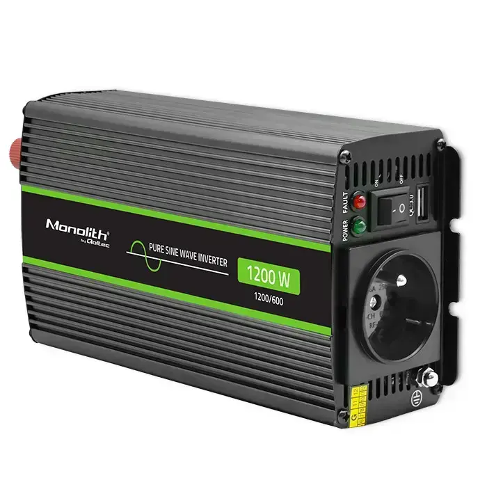 Qoltec Pure Sine Wave Inverter Monolith| 600W | 1200W | 24V to 230V Photo 10