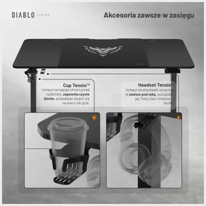 Desk with height adjustment Diablo Chairs X-TENSIO 1400 black Фото 14