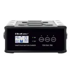 Qoltec Intelligent microprocessor charger 12V 24V 25A | Rectifier with repair function for AGM GEL SLA battery | LCD Фото 12