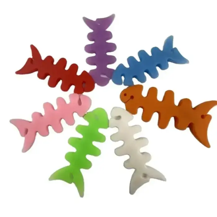 Fish-shaped headphone cable wrap - green Foto 14