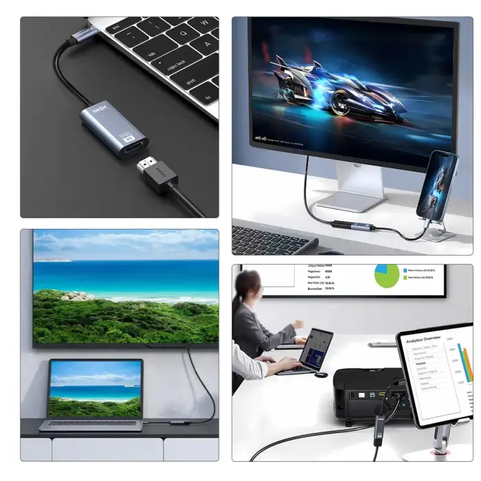 Wozinsky WACH-01 USB-C - HDMI 4K 60Hz Adapter - Black Фото 5