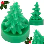 Christmas candle Green Christmas tree 1 pcs | 5h Photo 1