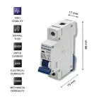 Qoltec Overcurrent Circuit Breaker B10 | Fuse | AC | 10A | 1P Foto 3