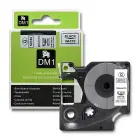 Qoltec Tape for DYMO D1 53713, 53718 | 24mm x 7m | White/Black print Фото 1