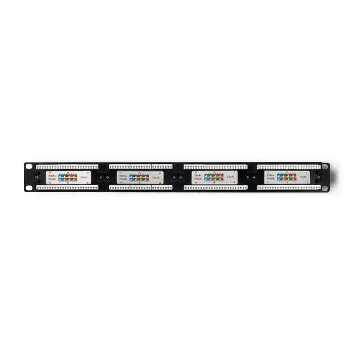 Qoltec Patch panel RACK | 24 ports | cat.6 UTP | Black Foto 3