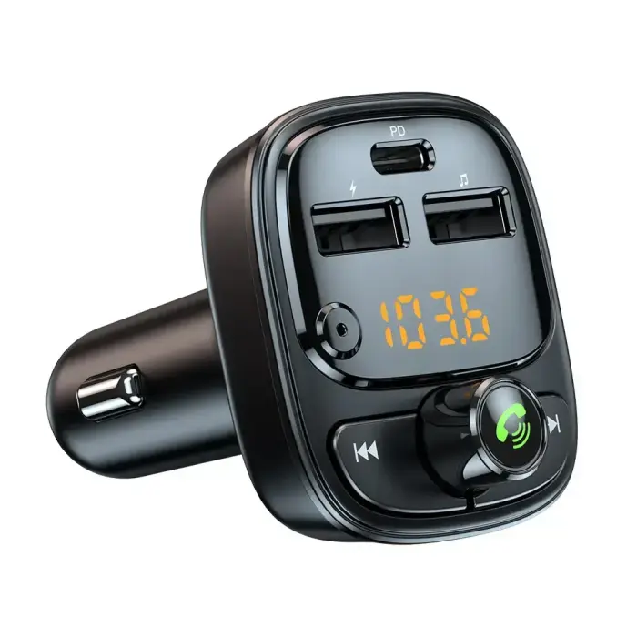 Blavec FM Transmitter Flash TR-06 MP3, Bluetooth - 2xUSB + Type C - PD 30W (TFMFTR06-B) black Фото 4